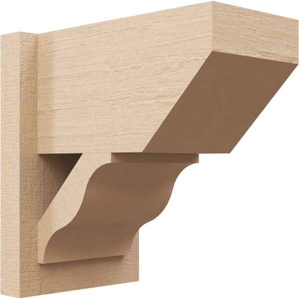 Ekena Millwork 7 1/2-in W x 12-in D x 12-in H Funston Slat Rough Cedar Woodgrain TimberThane Outlooker, Primed Tan OUTUR075X12X12FST24RCPR - main